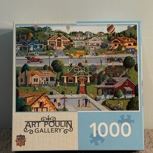 Art Poulin Gallery Master Pieces Puzzle - Vibrant Town Scene